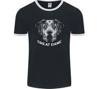 Fruit of the Loom Uomo Great Dane T-Shirt Ringer a Costine