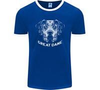 Fruit of the Loom Uomo Great Dane T-Shirt Ringer a Costine