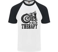 Fruit of the Loom Uomo My Therapy T-Shirt Baseball a Maniche Corte