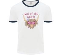 Fruit of the Loom Uomo Not in the Mood Maglia Ringer T-Shirt Cotone