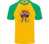 Fruit of the Loom Uomo Pi Pirate T-Shirt Baseball Manica Corta Cotone
