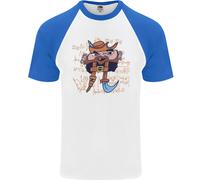 Fruit of the Loom Uomo Pi Pirate T-Shirt Baseball Manica Corta Cotone