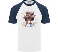 Fruit of the Loom Uomo Pi Pirate T-Shirt Baseball Manica Corta Cotone