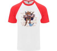 Fruit of the Loom Uomo Pi Pirate T-Shirt Baseball Manica Corta Cotone