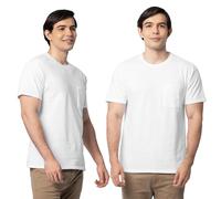 Fruit of The Loom Uomo, Pocket - Confezione da 2 - Bianco, L