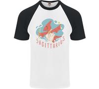 Fruit of the Loom Uomo Sagittarius Pterosauri Star Sign T-Shirt Baseball