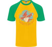 Fruit of the Loom Uomo Sagittarius Pterosauri Star Sign T-Shirt Baseball
