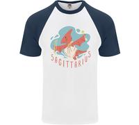 Fruit of the Loom Uomo Sagittarius Pterosauri Star Sign T-Shirt Baseball