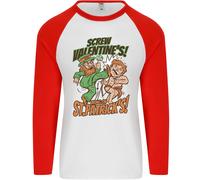 Fruit of the Loom Uomo T-Shirt Baseball Manica Lunga Crew Neck St. Patrick’s