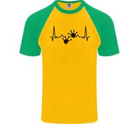 Fruit of the Loom Uomo T-Shirt Baseball Scollo Rotondo Cotone Lizard ECG