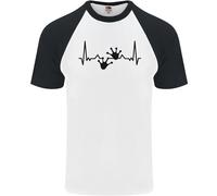 Fruit of the Loom Uomo T-Shirt Baseball Scollo Rotondo Cotone Lizard ECG