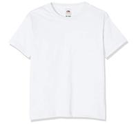 Fruit of The Loom Value T T-Shirt, Bianco, 9-11 Years Unisex-Bambini e Ragazzi