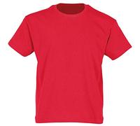Fruit of the Loom T-Shirt Bambino, Rosso (Burgunderrot), 3-4 Anni (Manufacturer Size:22)