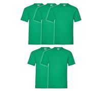 Fruit of the Loom Valueweight - 5 magliette, taglie S, M, L, XL, XXL, XXXL, diversi set di colori selezionabili, verde pallido, 3XL