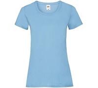 Fruit of the Loom Valueweight 5 Pack, T-Shirt Donna, Blu (Sky Blue YT), S