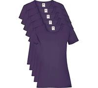 Fruit of the Loom Valueweight 5 Pack, T-Shirt Donna, Viola (Purple PE), S