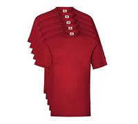 Fruit of the Loom Valueweight 5 Pack T-Shirt, Rosso (Brick Red BX), XX-Large (Taglia Produttore: 2 X-L) (Pacco da 5) Uomo