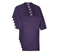 Fruit of the Loom Valueweight 5 Pack T-Shirt, Viola (Purple PE), Medium (Pacco da 5) Uomo
