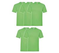 Fruit of the Loom Valueweight - Confezione da 5 T-Shirt da uomo, con sacca MyShirt in omaggio, M
