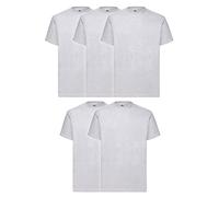 Fruit of the Loom Valueweight - Confezione da 5 T-Shirt da uomo, con sacca MyShirt in omaggio, S