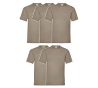 Fruit of the Loom Valueweight - Confezione da 5 T-Shirt da uomo, con sacca MyShirt in omaggio, XXL