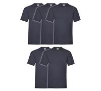Fruit of the Loom Valueweight - Confezione da 5 T-Shirt da uomo, con sacca MyShirt in omaggio, XXL