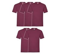 Fruit of the Loom Valueweight - Confezione da 5 T-Shirt da uomo, con sacca MyShirt in omaggio, XXL
