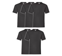 Fruit of the Loom Valueweight - Confezione da 5 T-Shirt da uomo, con sacca MyShirt in omaggio, XXXXL