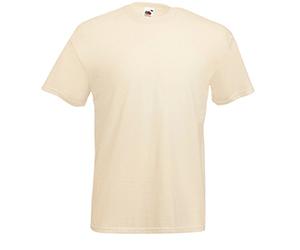 Fruit of the Loom Valueweight da Uomo Girocollo, a Maniche Corte, Non V Collo. off-White L