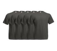 Fruit of the Loom Valueweight - Maglietta a Maniche Corte da Uomo, Confezione da 5, Grafitegray, XL