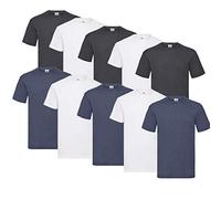 Fruit of the Loom, Valueweight, Maglietta da uomo a maniche corte, confezione da 5 pezzi, XXL