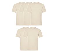 Fruit of the Loom Valueweight T - Magliette, confezione da 5 pezzi, colore écru, taglia 2XL