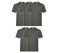 Fruit of the Loom Valueweight T - Magliette, confezione da 5 pezzi, colore grafite, taglia 2XL
