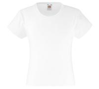 Fruit of the Loom Valueweight, T-Shirt Bambina, Bianco, 5-6 anni (Dimensioni Produttore:26)