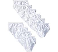 Fruit of The Loom Women's 10 Pack Cotton Brief, White, 6