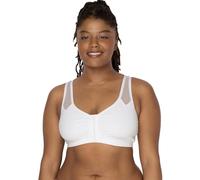 Fruit of The Loom Women's Comfort Front Close Sport Bra with Mesh Straps, White, 34