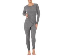 Fruit of The Loom Women's Micro Waffle Premium Thermal Set, Smoke Heather, Medium