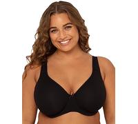 Fruit of the Loom Women's Plus Size Cotton Unlined Underwire Bra, Black Hue, 38DDD