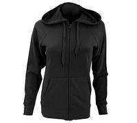 Fruit of the Loom, Zip Front Lightweight, Felpa Con Cappuccio, Donna, Nero, XS/8