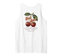 Fruit Of The Spirit Chrisitan Vintage Bibbia Verse Cherries Canotta