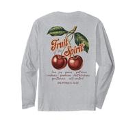 Fruit Of The Spirit Chrisitan Vintage Bibbia Verse Cherries Maglia a Manica