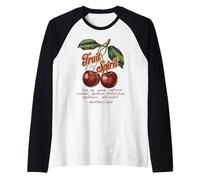 Fruit Of The Spirit Chrisitan Vintage Bibbia Verse Cherries Maglia con Maniche Raglan