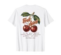 Fruit Of The Spirit Chrisitan Vintage Bibbia Verse Cherries Maglietta