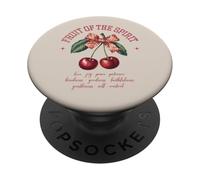 Fruit Of The Spirit Chrisitan Vintage Bibbia Verse Cherries PopSockets PopGrip Adesivo