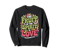 Fruit of the Spirit Is Love Galati 5:22 Versetto della Bibbia retrò Felpa