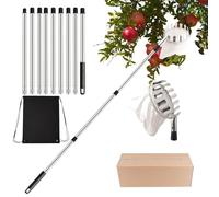 Fruit Picker, Ergonomic Fruit Picking Pole with Deep Basket, Professional Harvesting Tool, Agricultural Catcher Equipment for Citrus, Outdoor Farm Yard Orchard Gathering