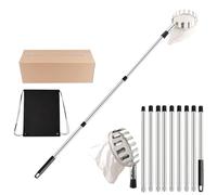 Fruit Picker, Harvesting Pole Tool, Basket Catcher Equipment, Ergonomic Grip Design, Lightweight Extension Feature for Agricultural Family Garden Outdoor Home Professional Use