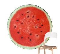 Fruit Pillow, Round 3D Stuffed Seat Cushions in Kiwi Orange Lemon Watermelon Designs, 1 Piece Plush Throw Pillows, Soft Decorative Cushion for Sofa Bed Kids Room Classroom Living Room or Lounge Chair