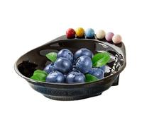 Fruit Platter And Forks Set -21.6x21.4x14.3cm Large Capacity Decorative | Party Platter Fruits Holder Bowl for Afternoon Tea Time Picnic Outings House Parties Dinner Small Space Living