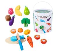 Fruit Play Kit, set di simulazione per legno, giocattoli magnetici per alimenti con design sicuro, eco-friendly in legno, Fun Learning Kitchen Style, giocattolo educativo per Nursery and Play